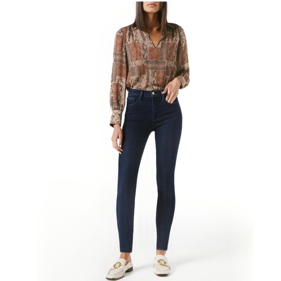 NEW FRAME DARK WASH SKINNY JEANS - Picture 10 of 11